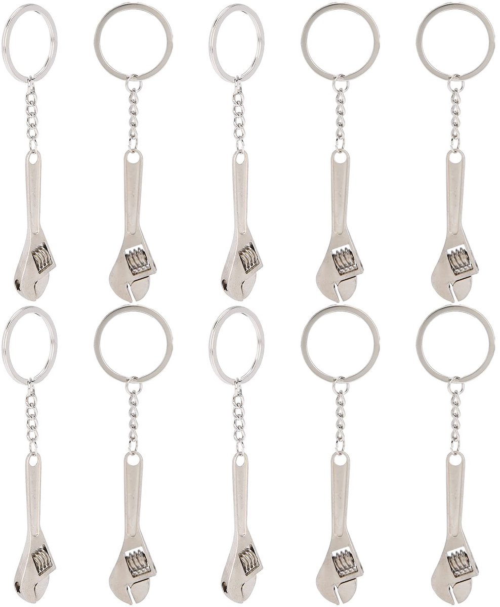 LIVIA HOME- Schroevendraaier 10-delige Set - Verstelbare Mini-Sleutelhanger - Duurzaam Messing - Compact Formaat - Handig Gereedschap - Hoge Afwerkingskwaliteit