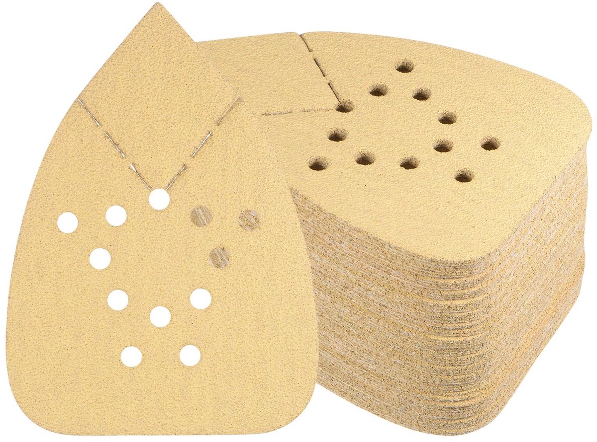 LIVIA HOME- Schuurpapier Set 50 Stuks - Schuurpapier Driehoek 9,9 x 13,3 cm - Korrel 60-3000 - Antistatisch - Geschikt voor Hout en Metaal - Hoogwaardig Aluminiumoxide - Schuurbladen