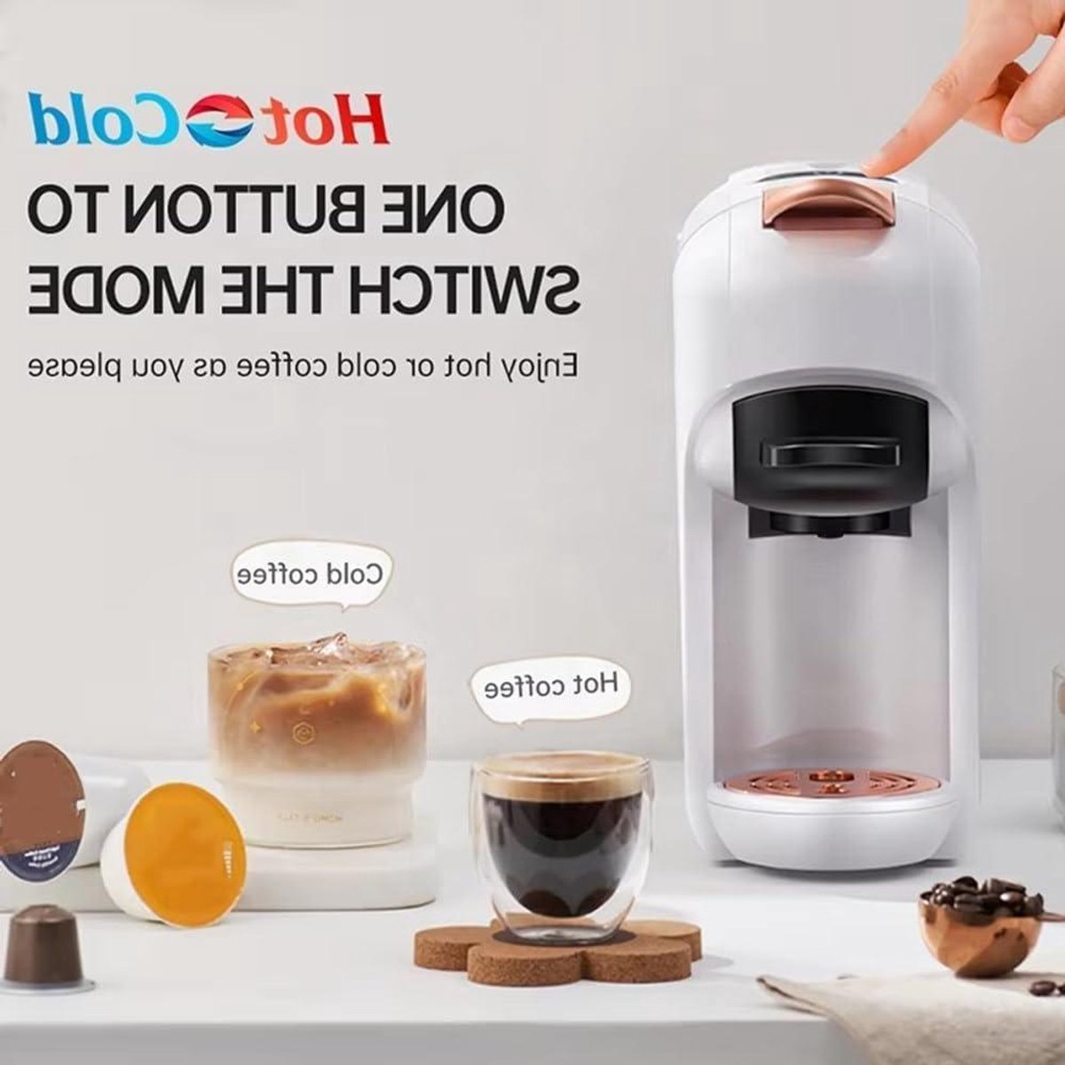 Koffiezetapparaat - Apparaat - Koffie Zetten - 4-in-1 Multifunctioneel - 600 ml Watertank - Zwart