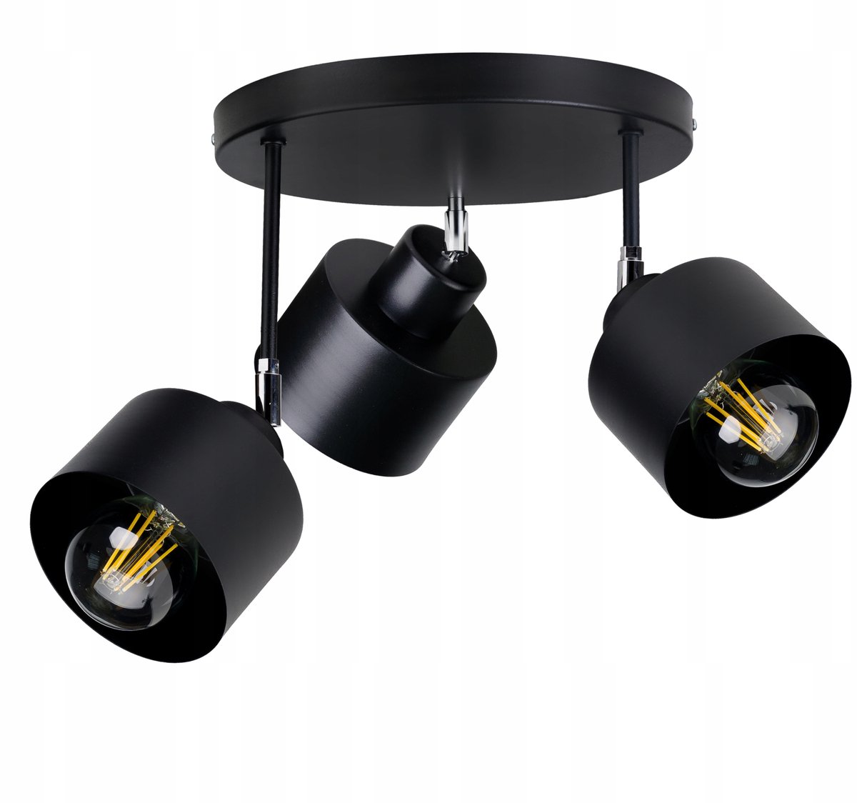 Moderne Plafondlamp met Verstelbare Armatuur en Metalen Kap