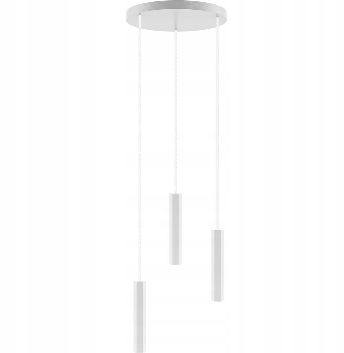 Moderne Witte Houten Hanglamp - 3 lichtpunten