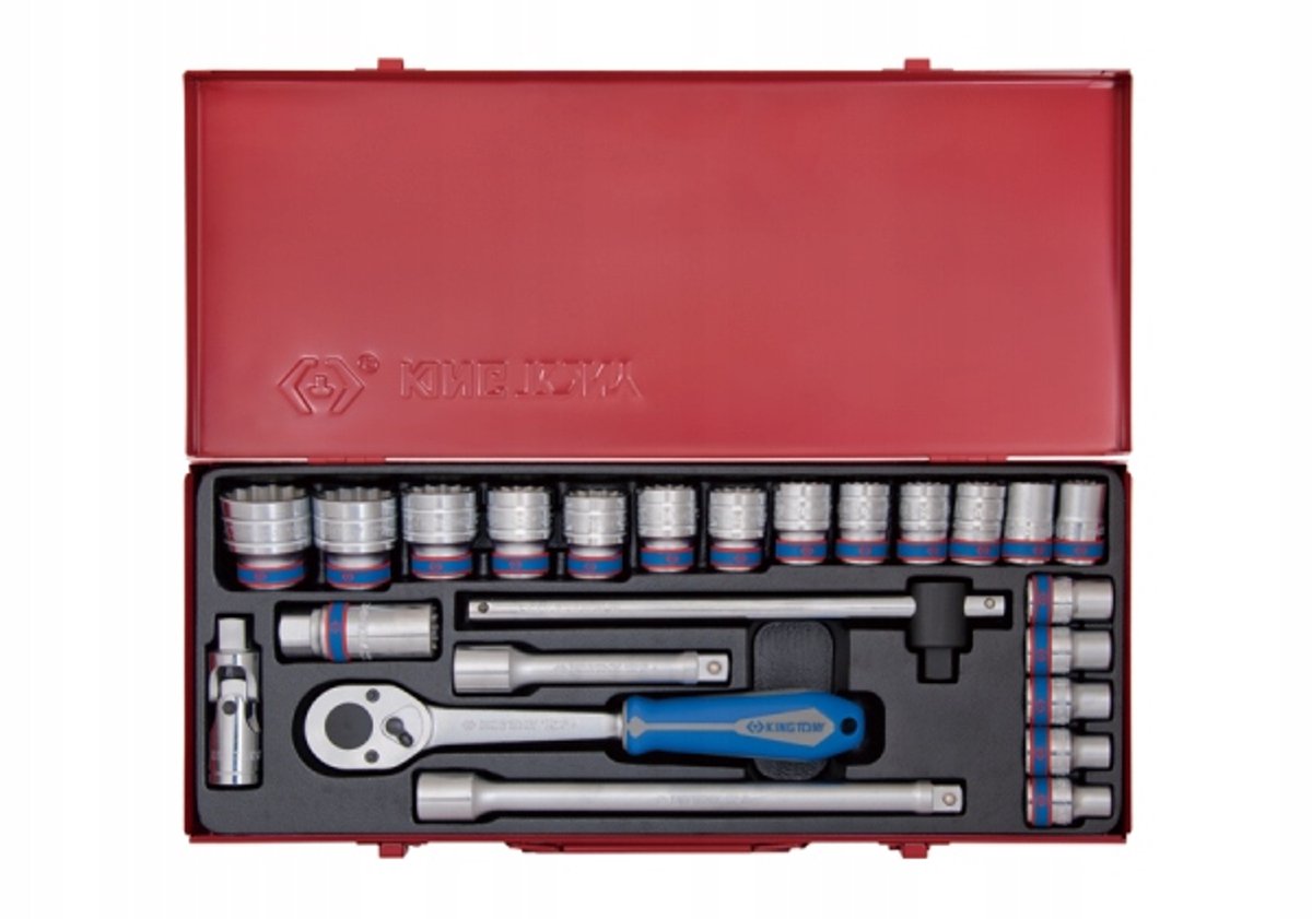 King Tony Doppeldopsen Set 1/2" 24 Delig 10-32mm met Ratel
