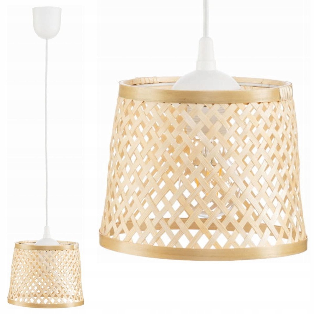 BOHO bamboe hanglamp cilinder TH2B 25cm