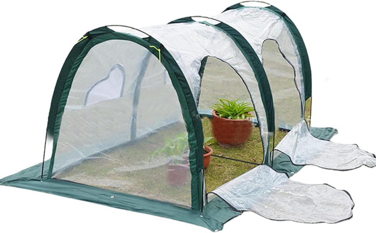 Mini kas - Tuin tunnel - Planten beschermen - Gereedschapsloos monteren - 78 x 39 x 39 inch - Transparant