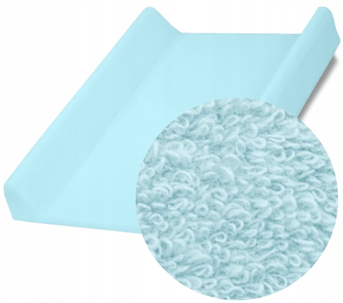 Babymam Frotte Hoeslaken voor Aankleedkussen 70x50 cm - Blauw