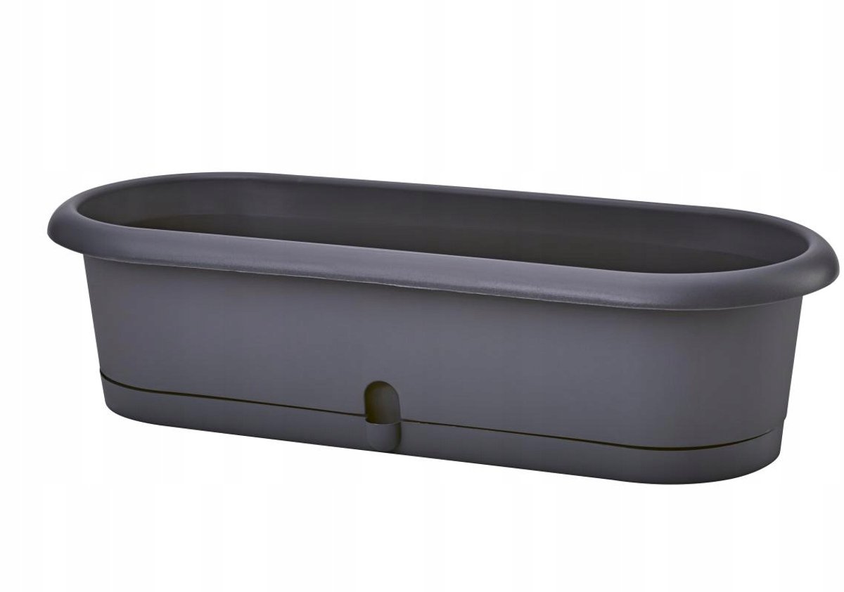 Lotos Kaktuspot 40cm Antraciet - Duurzame Pot met Schotel