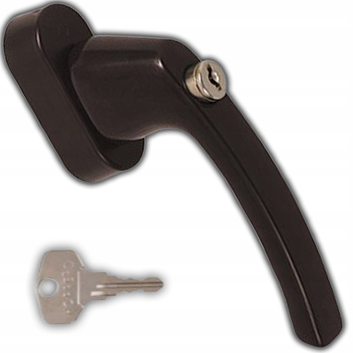 Hoppe Secustik Raamklink met Sleutel - Aluminium 32-42mm