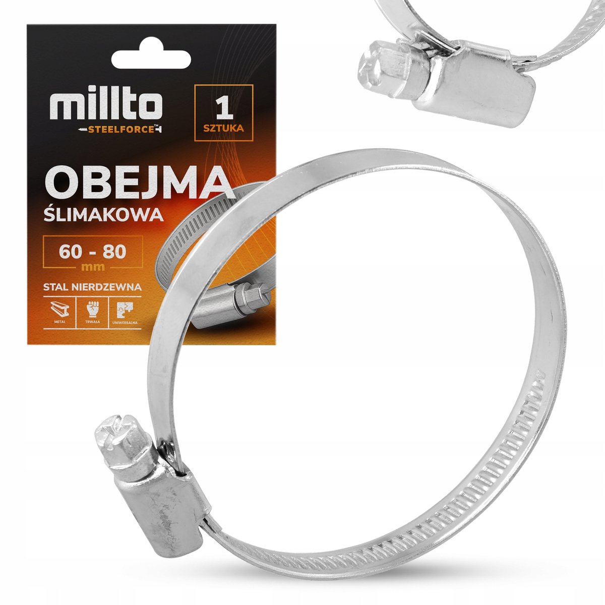 Metalen Slangklem 60-80 mm - Verstelbare Schroefklem voor Diverse Toepassingen