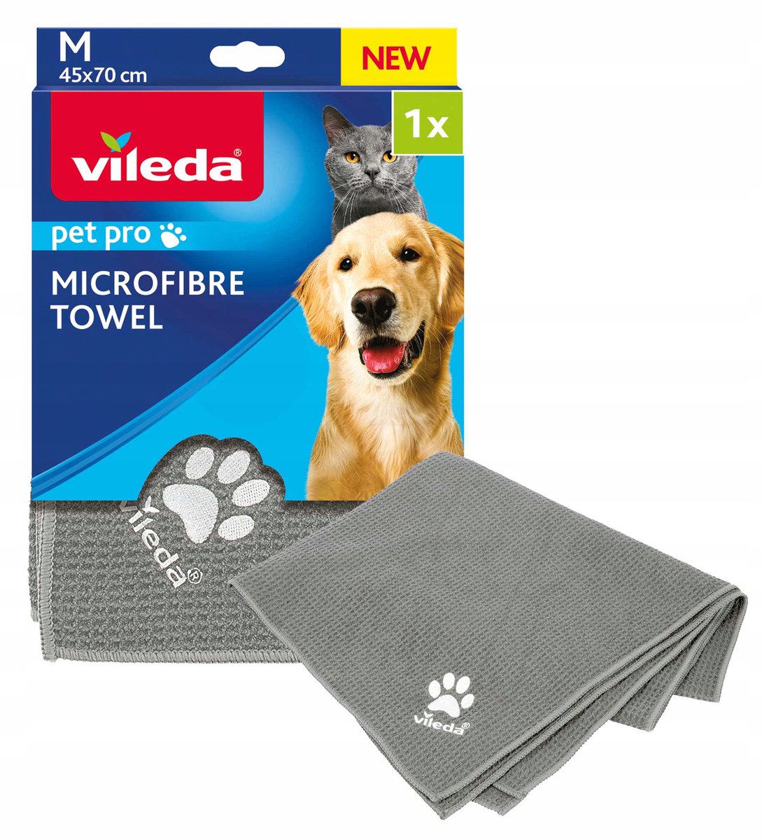 Vileda Pet Pro Microvezel Huisdier Handdoek M 45x70cm
