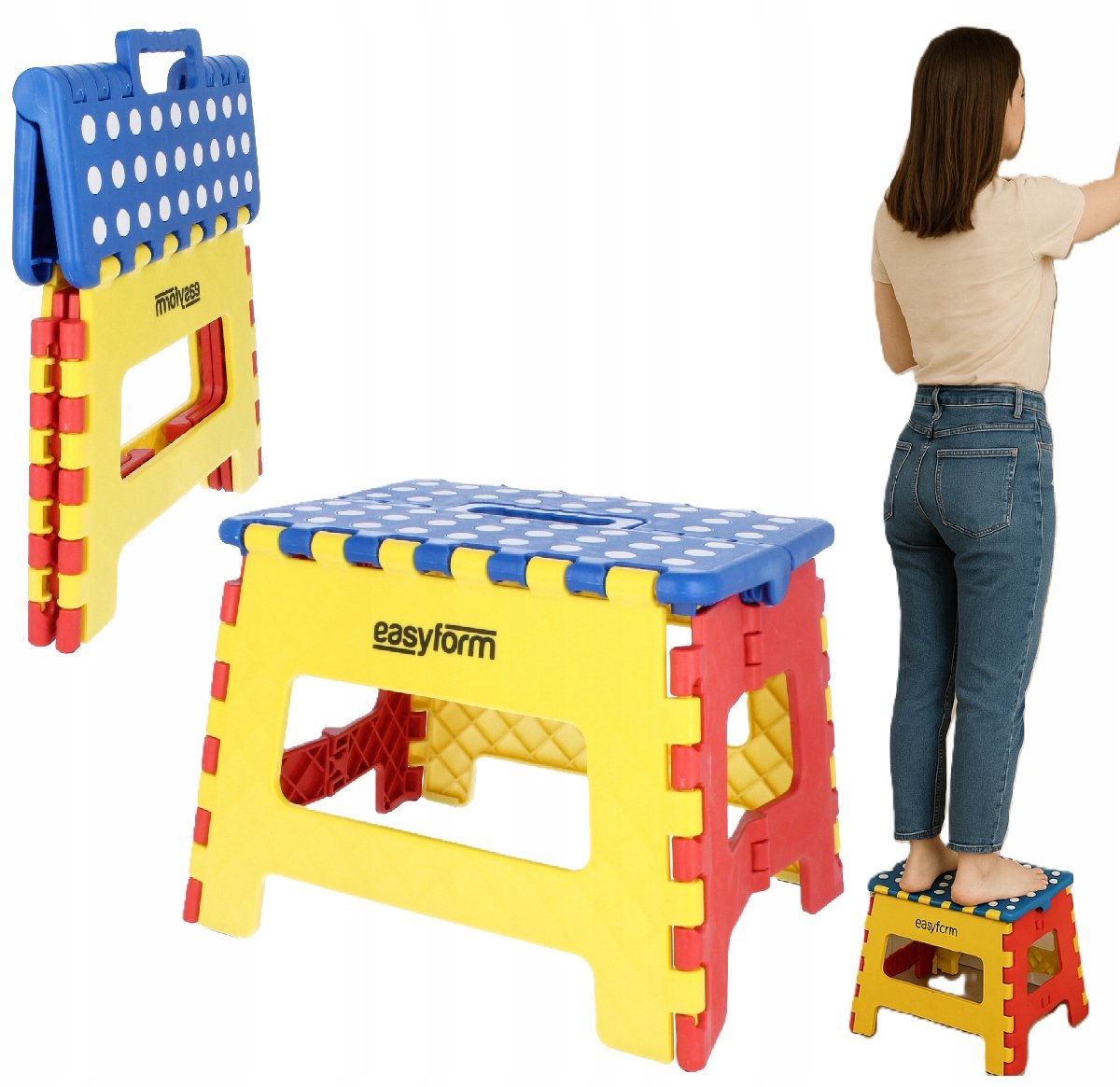 Easyform Opvouwbare Antislip Kruk 22cm - 150kg - Kleurrijk