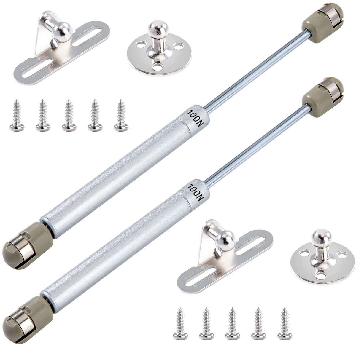 ZEYNOMAX- Gasveer 100N - Gasveer voor klep - Gasveren - Gasdrukdemper - Hydraulische Gasveer - Bevestigingsschroeven inbegrepen - Gasdrukveer