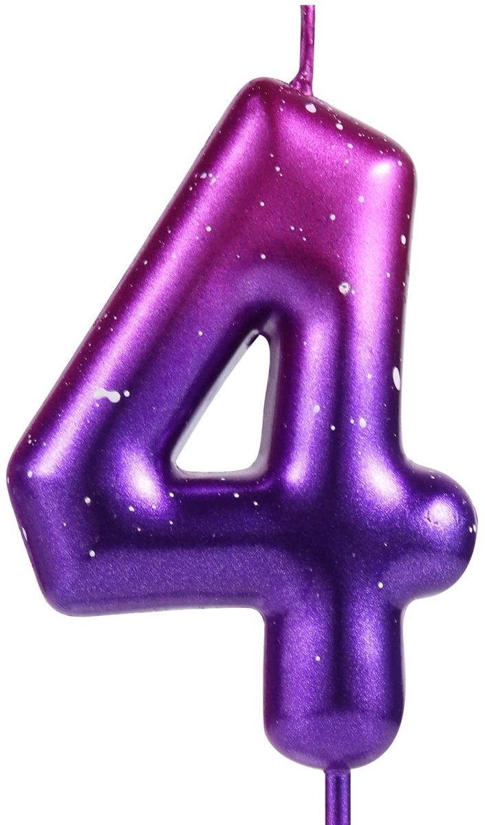 JHUBERS- Cijferkaars Verjaardag - Taartdecoratie - Taarttopper - Onderwaterprinses Thema - Was Kaarsen - Cijfer 0 t/m 9