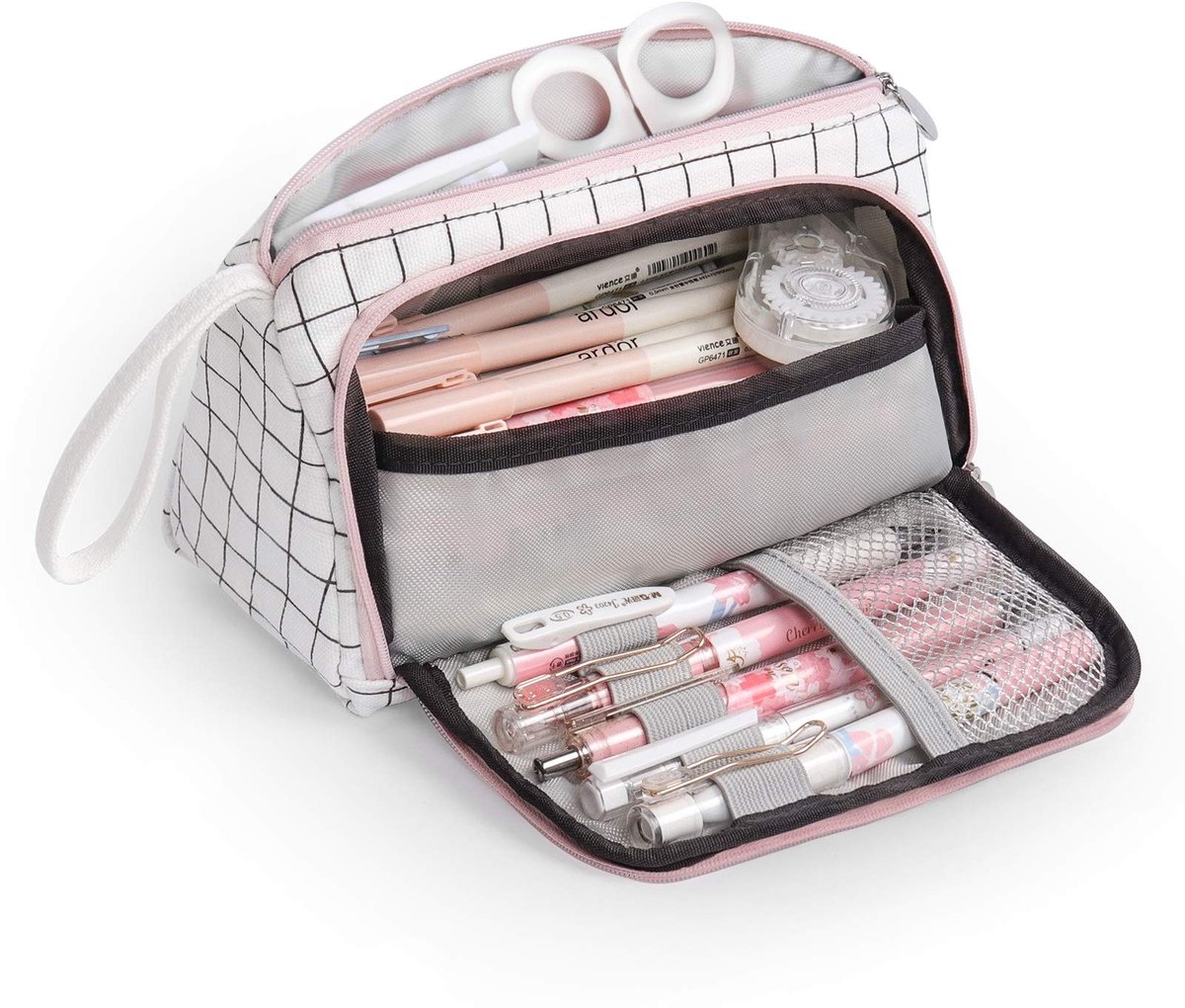 JHUBERS- Pennenetui grote capaciteit - Etui voor school/kantoor - Geschikt voor tieners/meisjes/jongens - Stevige Oxford-stof - Afmetingen 20 x 9 x 11 cm - Duurzaam en multifunctioneel - Pencil Case