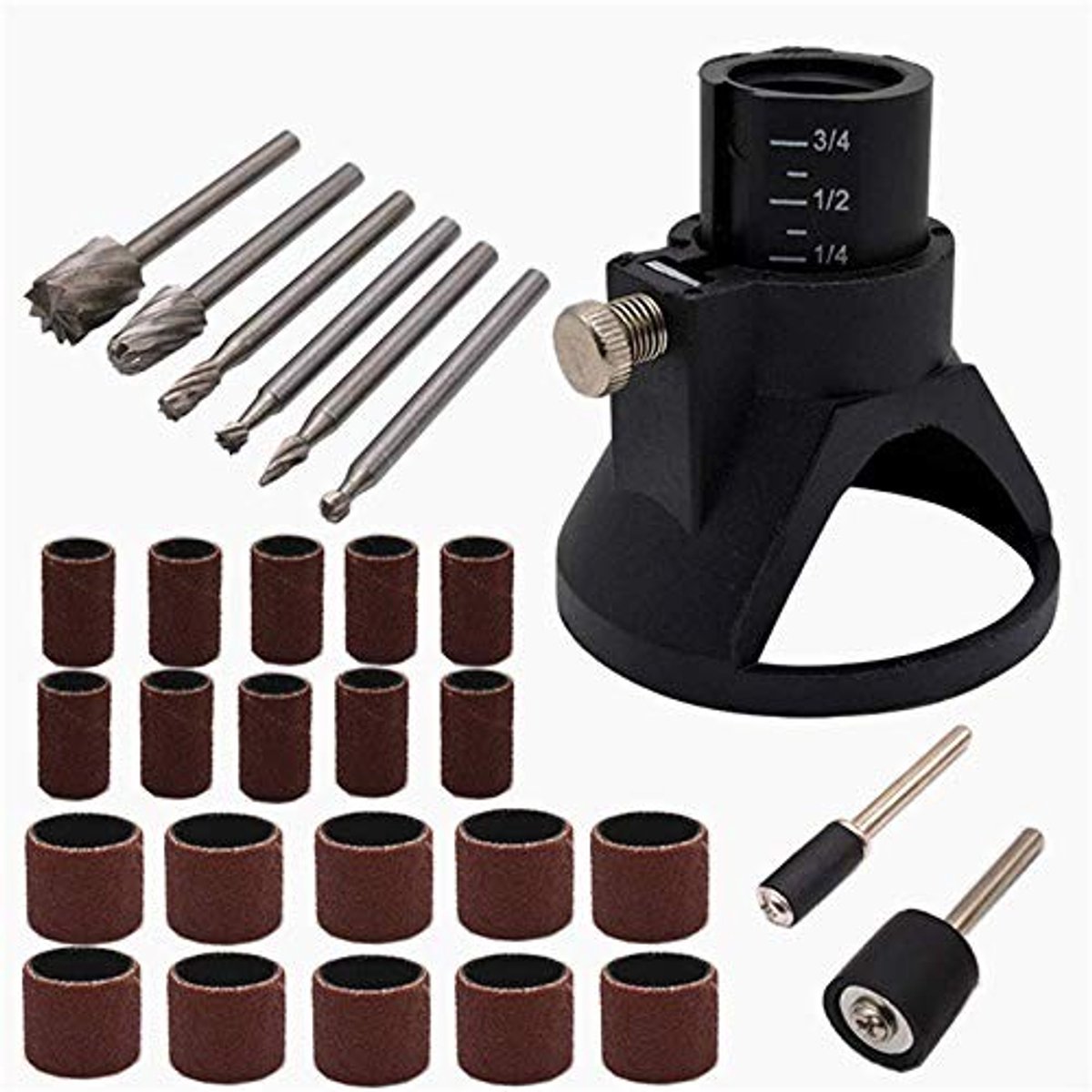 JHUBERS- Schuurpapier Set 29 Stuks - Schuurpapier Driehoek - Schuurpapier 125mm - Schuurpapier Fijn - Schuurpapier Rond - Geschikt voor Dremel Accessoires - Schuurset