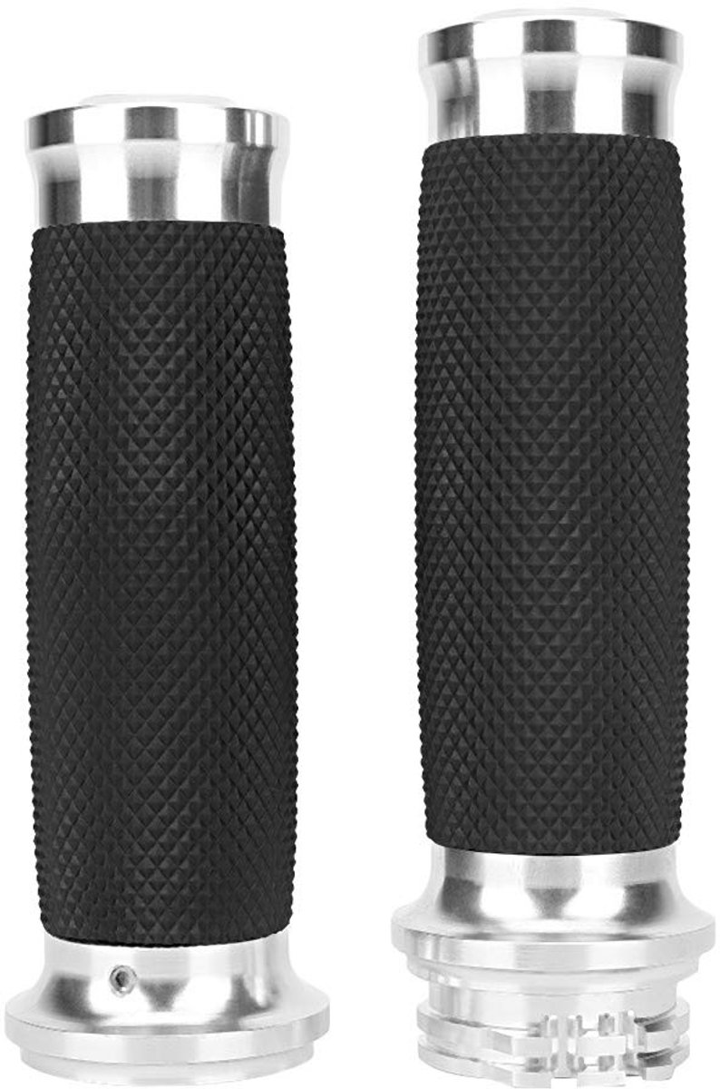 JHUBERS- Handvatten Universeel - Aluminium/Rubber - Antislip - Motorfiets - 25 mm - 1 Paar - Motorhandvatten