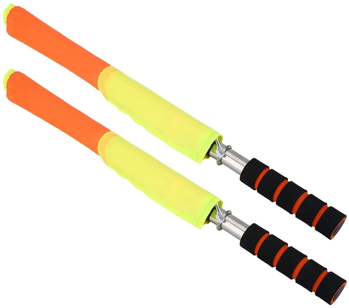 JHUBERS - Assistent Scheidsrechter Vlaggen - Voetbal en Hockey - Lichtgewicht Aluminium - Inclusief Opbergtas - Sportaccessoires - Perfect voor Sch...