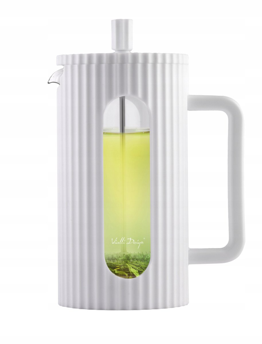 Vialli Design Livio Zware Geglazuurde Koffie- & Theepot 1000ml Wit