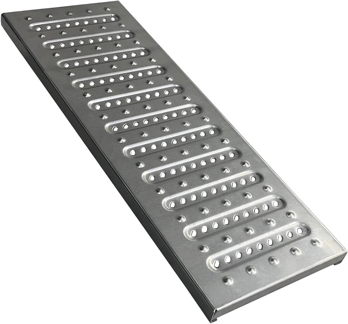 Afvoerdeksel Ingebed Rooster - Vloer Roestvrij - Waterafvoer Optimaliseren - Antislip Oppervlak - Heavy-Duty - Zilver