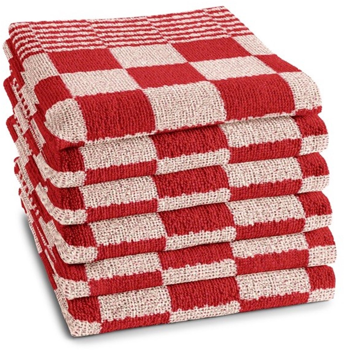 DDDDD Keukendoek Barbeque Rood - Set van 6 - 100% Katoen - 50x55 cm - Zachte Badstof & Hoge Absorptie