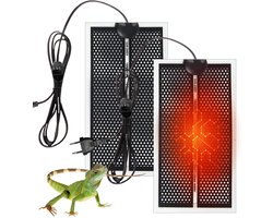 Verwarmingsmat voor Reptielen - Instelbare Warmtemat voor Terrarium - 2 Stuks