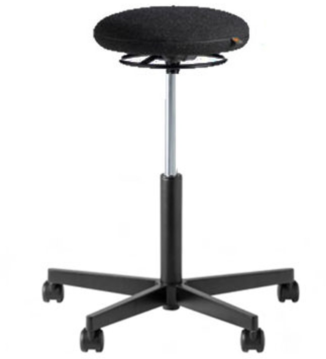 Ergonomische werkkruk - Zit sta kruk - Antraciet - Wielen