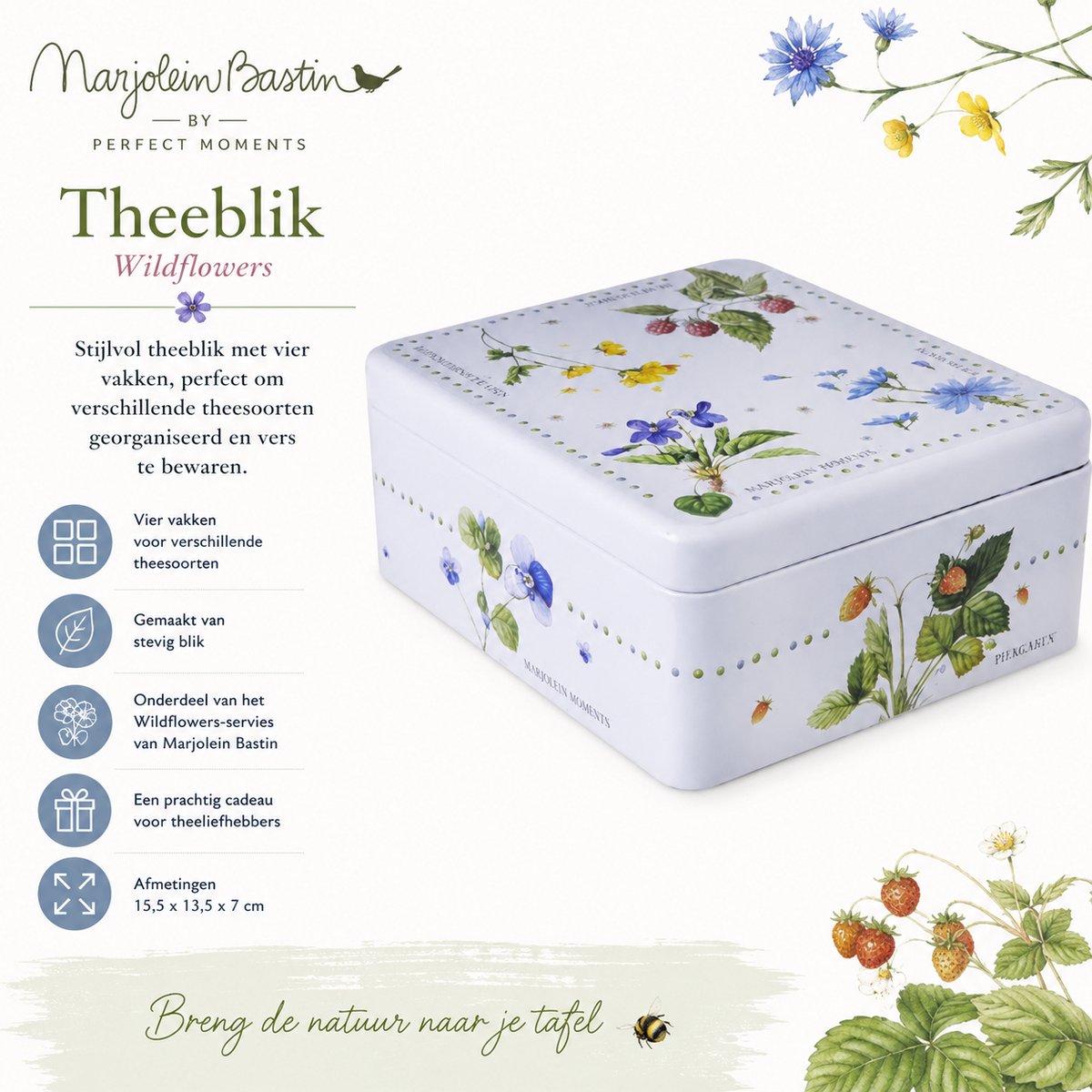 Marjolein Bastin Wildflowers Theeblik 4-Vaks