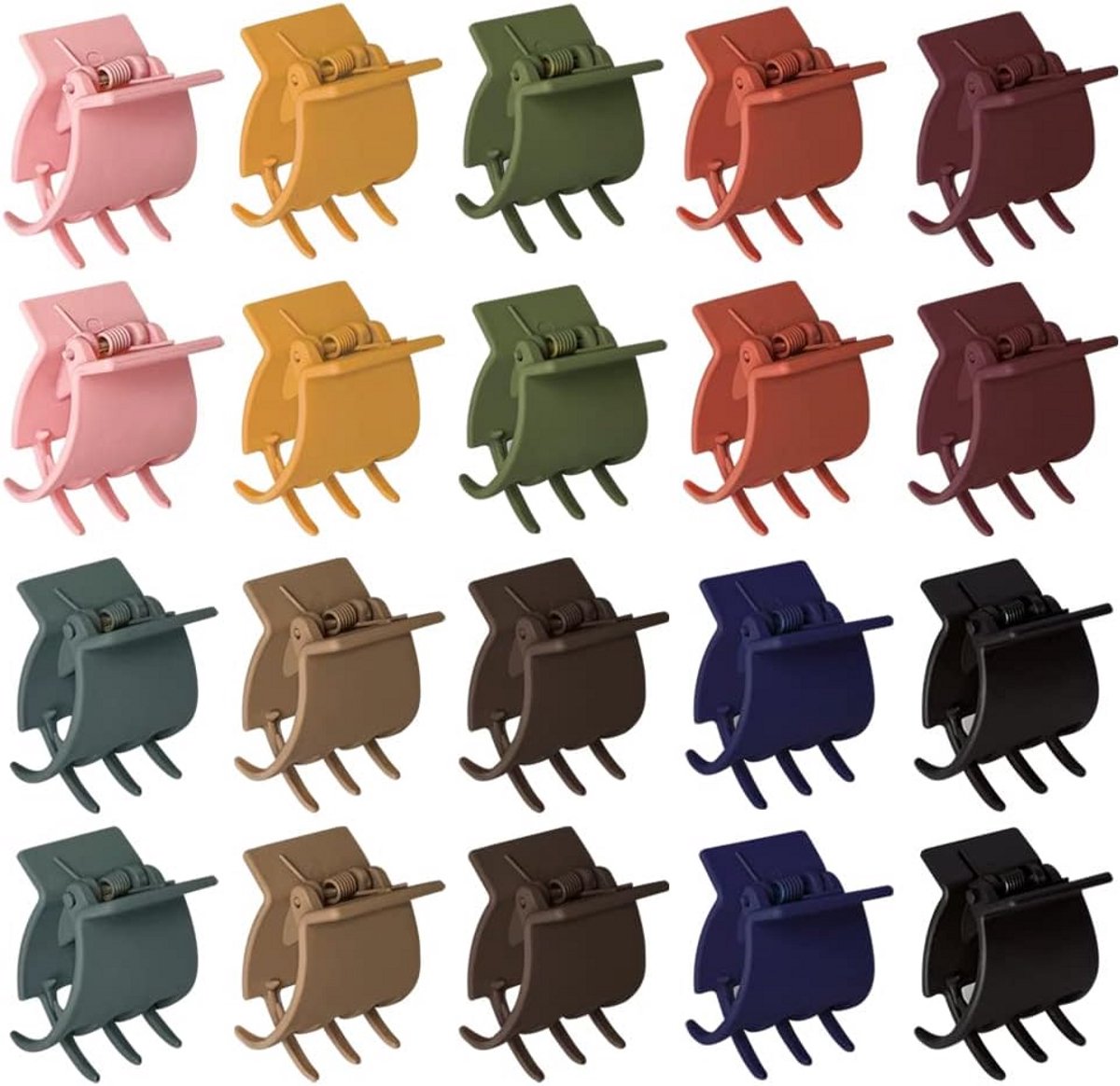 Haarklemmen Set - Haarclips Dames - Haar Styling - Antislip Coating - 20 Stuks - Diverse Kleuren