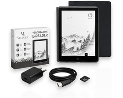 Veloura One E reader - inclusief 32GB SD kaart - 6 inch ereader met hoesje - met schermverlichting en nachtmodus - 64 GB opslag - online luisterboeken en storytel ondersteuning - nederlandstalig ebook