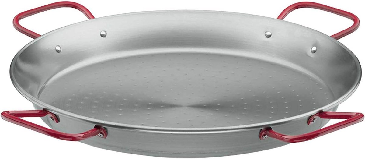 Paella Pan - Koekenpan - Grote Maaltijden - Premium Kwaliteit - 42 cm Diameter - Zwart
