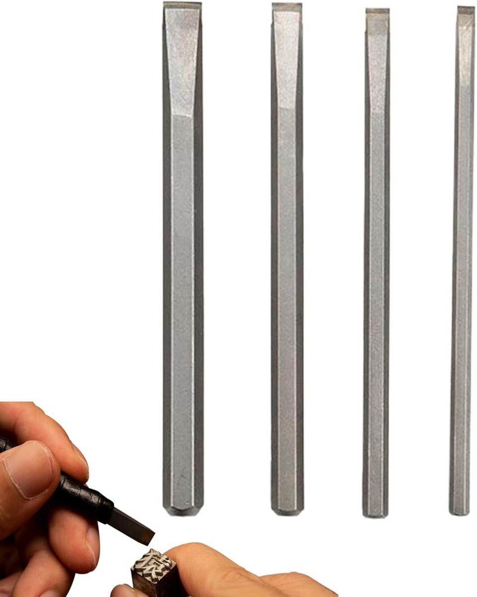 Gereedschap voor steensnijwerk - Graveerset metaal - Kunstwerken maken - Antislip ontwerp - 335 Gram - Zilver