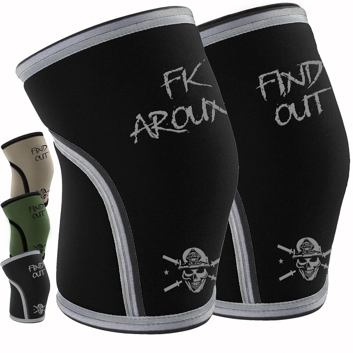 Kniebeschermers - Kniebanden - Gewichtheffen - 7 mm dik - Unisex - Zwart