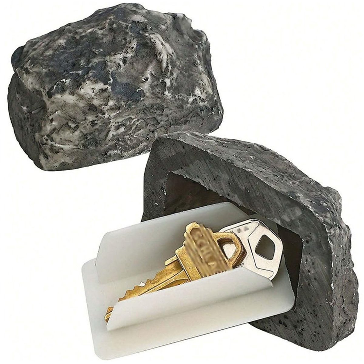 Dailygoods- Sleutelbox Realistisch Ontwerp - Verstevigde Sleutelopslag - Discreet Sleutelhouder - Beveiligde Sleutelopbergdoos - Tuin Decoratie - Afmetingen 8,3 x 5,7 x 4,5 cm - Sleutelhider