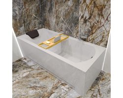 Badland SHEA ligbad 150 x 70 cm wit met hoofdsteun zonder zijpaneel