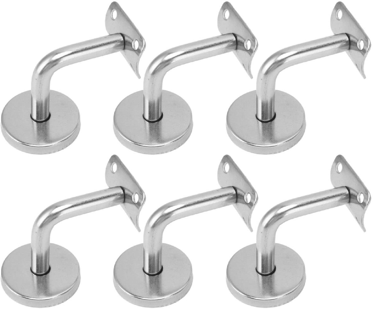 Jhubersproducts - Handgreepbevestiging - Trapleuningbevestiging - Stevige bevestiging - Zilver - Roestvrij staal - Geschikt voor thuis - Roestbescherm
