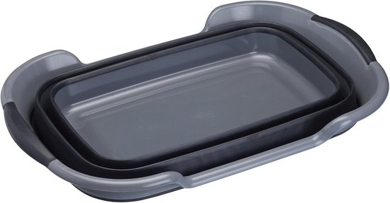 Kledingmand Opvouwbaar - Wasmand Grote - Ruimte Besparen - Compact Plat - 70 Liter - Grijs Zwart — afbeelding 4