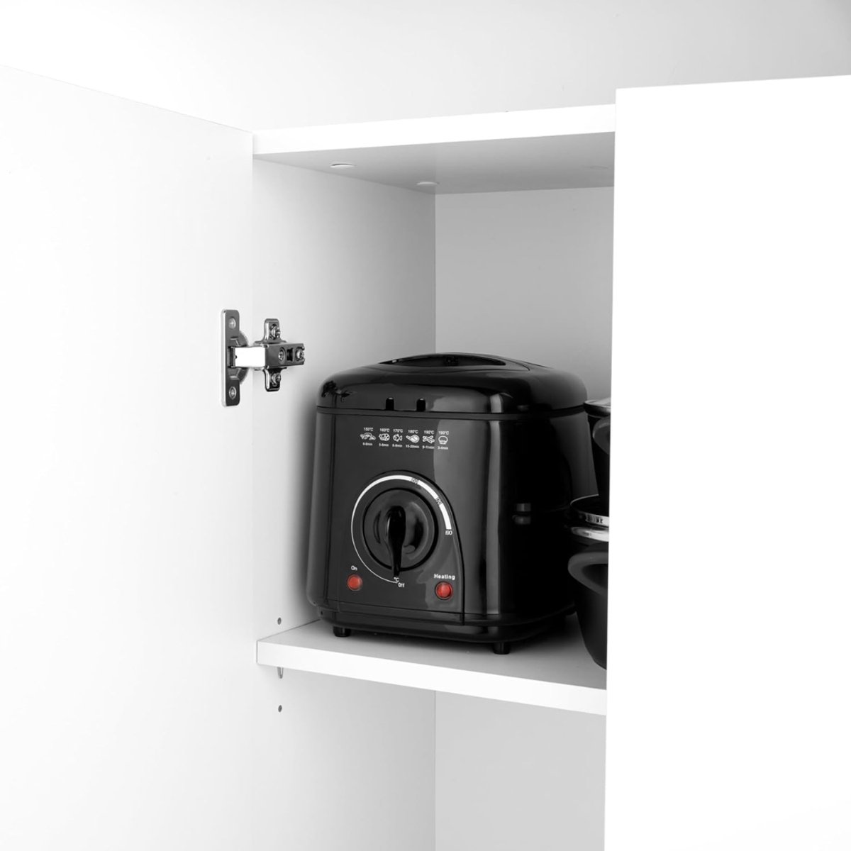 SNJY® Mini Airfryer met Dubbele Lade - 1 Liter - 950W - Zwart - afbeelding 3