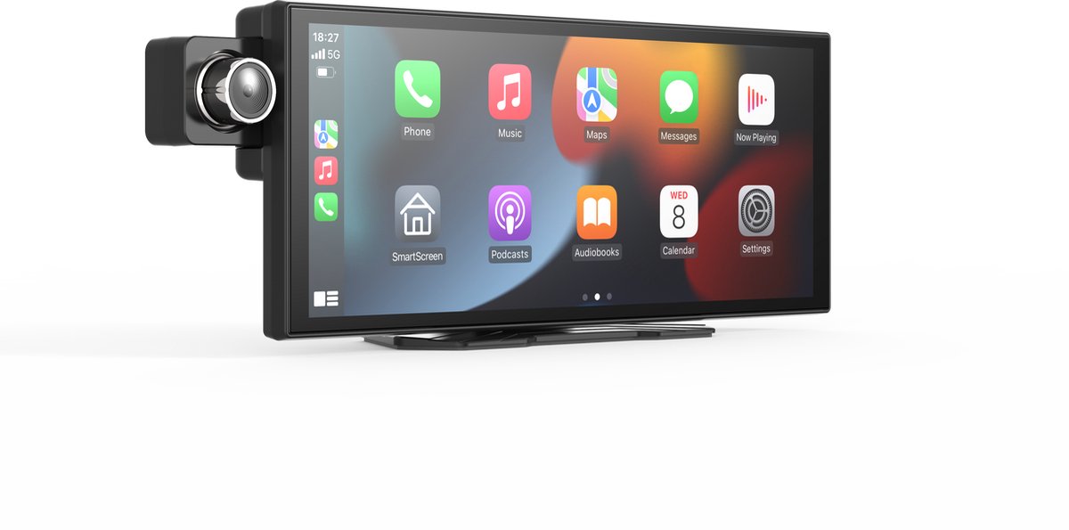 Siltcon® Geschikt voor Carplay Scherm 11.26 Inch & 4K Dashcam - Geschikt voor Android Auto Scherm - Geschikt voor Apple Carplay Scherm - Draadloos - HD Achteruitrijcamera - HD Touchscreen - Incl. 64GB SD - AUX - FM - BT - Incl. Oplaadkabels Telefoon