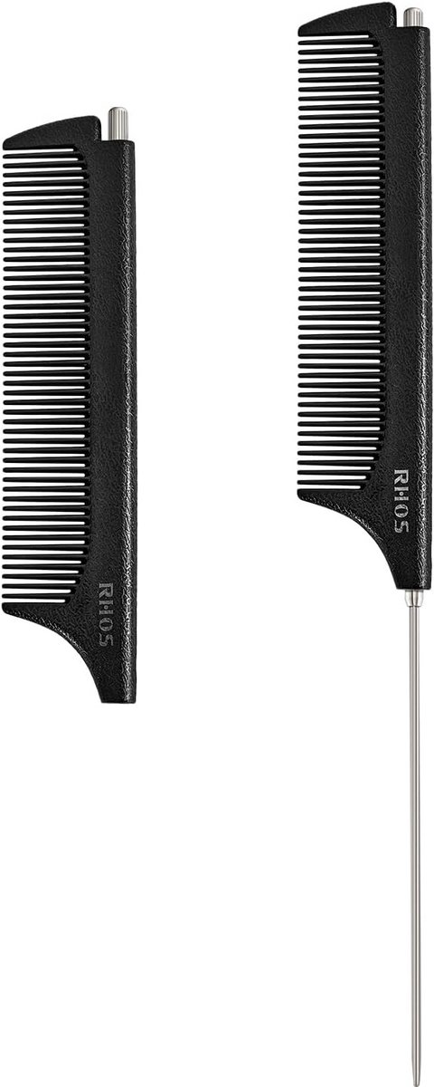 Intrekbare Kam - Pinstertje Kam - Haar Stylen - Intrekbare Staart - 225 cm - Zwart