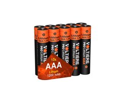Voltière 10-Pack Lithium Batterijen AAA 1.5V - FR03 Wegwerpbatterij 1200 mAh