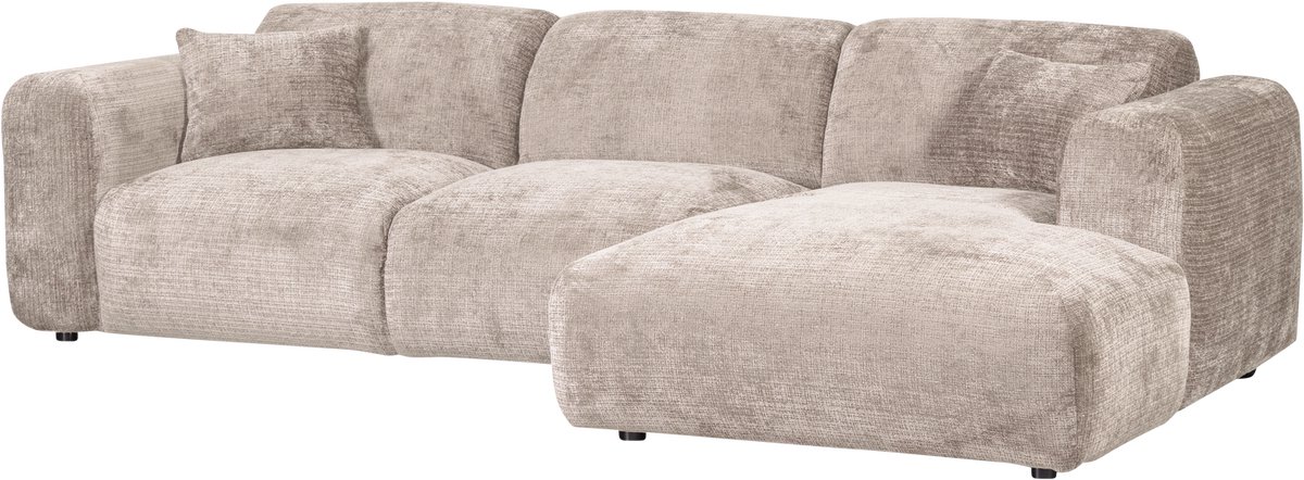 WOOOD Cloud Chaise Longue Bank Rechts - Chenille - Naturel -80x280x165