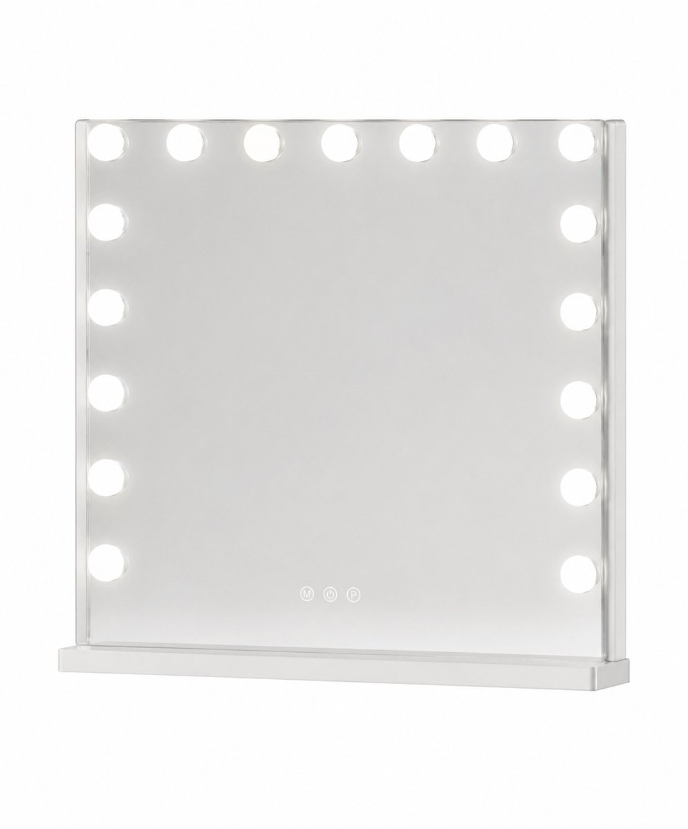 DIMICO - Make up spiegel met verlichting - Make-up - 15 LED lampen - Touchscreen - 3x vergroting - Ruim spiegelbeeld - 3 kleurmodi