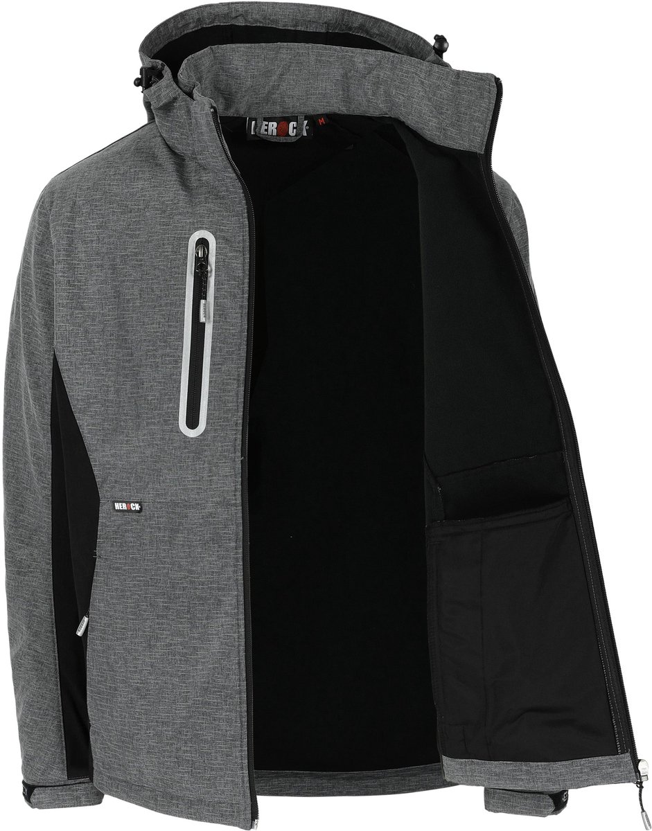 Herock Flexor Softshell Jas Reflec. Zwart XL