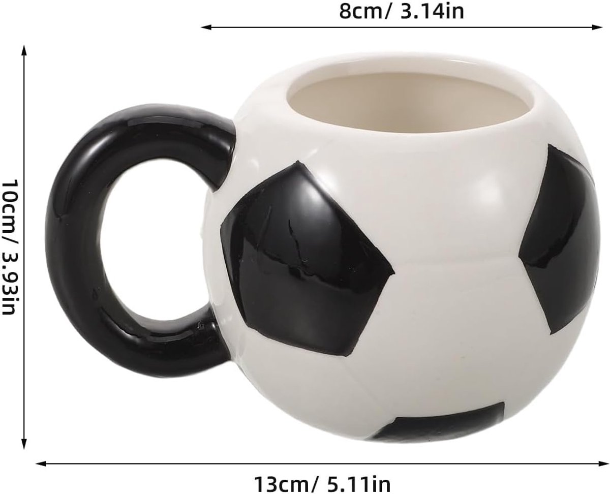 VHV - Voetbal Mok - keramische voetbalbeker voor thee, cappuccino en cacao - sportieve mok voor thuis, kantoor en voetbalfeest - Wereldkampioenschapsthema