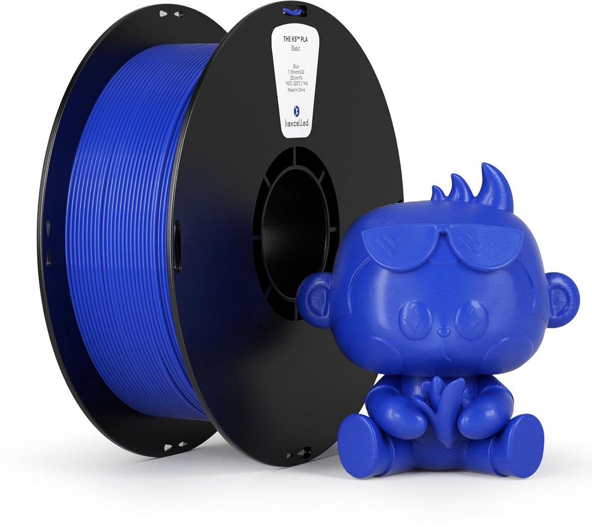 PLA Filament - 3D Print Draad - Modelbouw Printen - Taaiheid Verhogend - 1 kg Spoel - Blauw