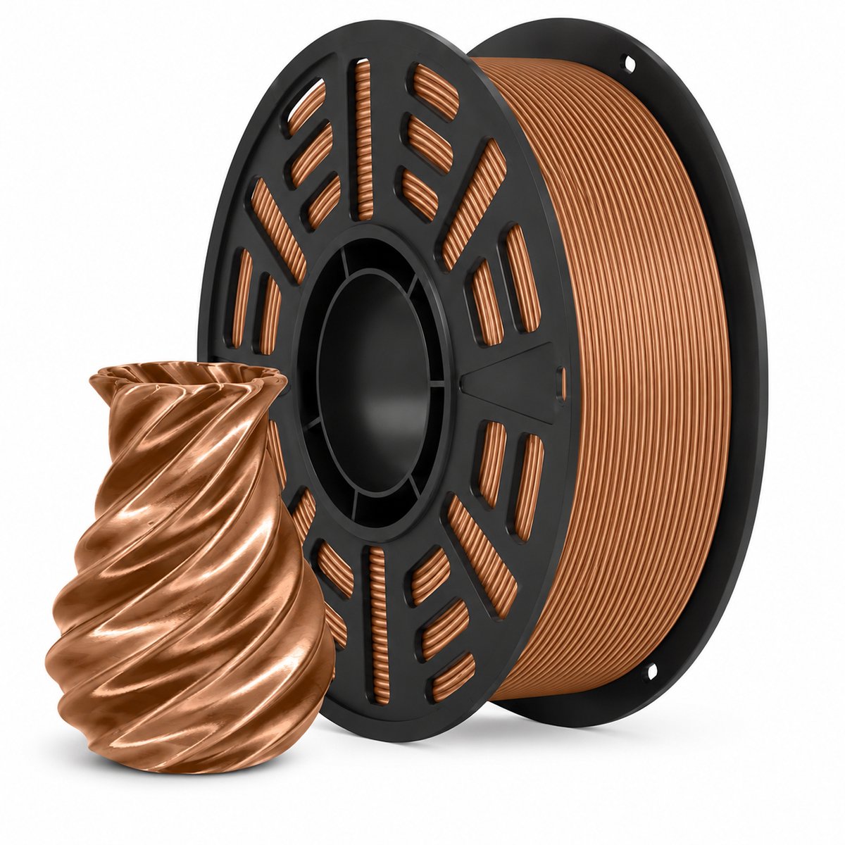 PLA Silk 3D- Koper – 1.75 mm – Zijdeglans Afwerking – 1 KG – Hoge Printkwaliteit – Snelle Levering, Morgen in Huis