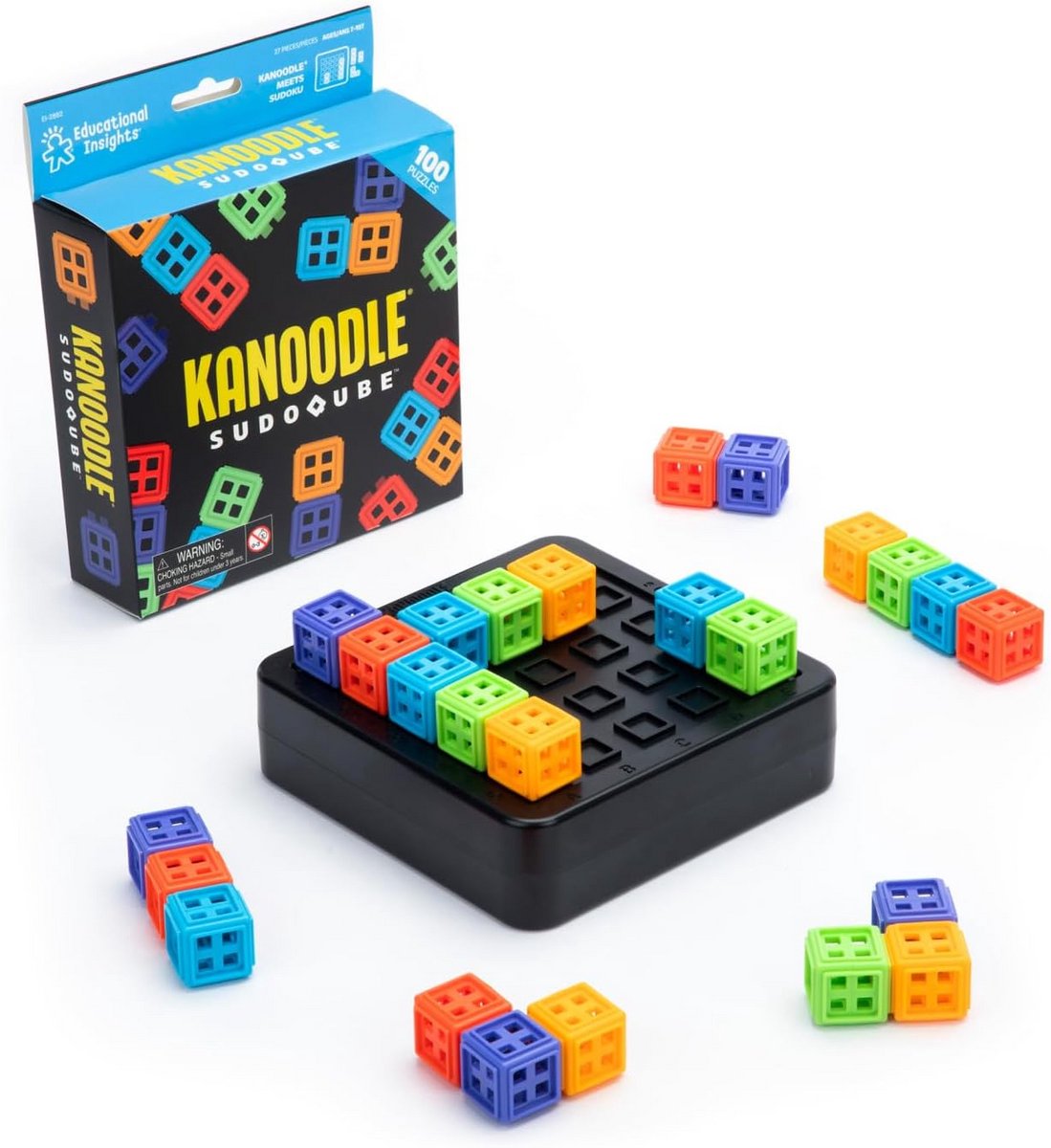 3D Puzzel Kubus - Hersenkraker Spel - Logisch Denken Oefenen - Sudoku Stijl Puzzel - 100 Uitdagingen - Kleurrijk
