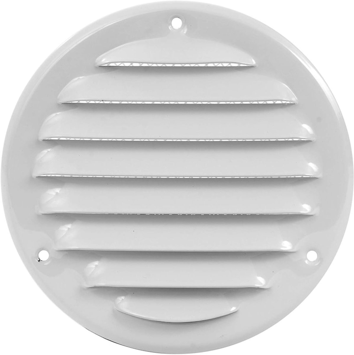 Ventilatierooster Wand - Afsluitbaar Rooster - Luchtcirculatie Binnen - Insectenbescherming - Ø 160 mm - Wit