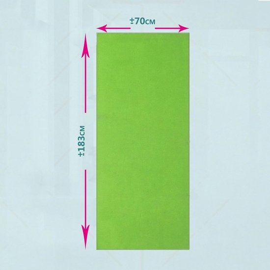 Yoga Handdoek - Mat Deken - Fitness Zweet Absorberen - Antislip Ontwerp - 183x70 cm - Groen — afbeelding 2