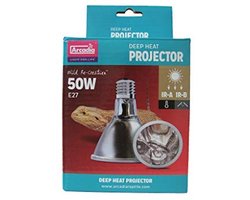 Warmtelamp Terrarium - Reptielen Verwarming - Dier Welzijn - UVA UVB Licht - 50W - Zwart