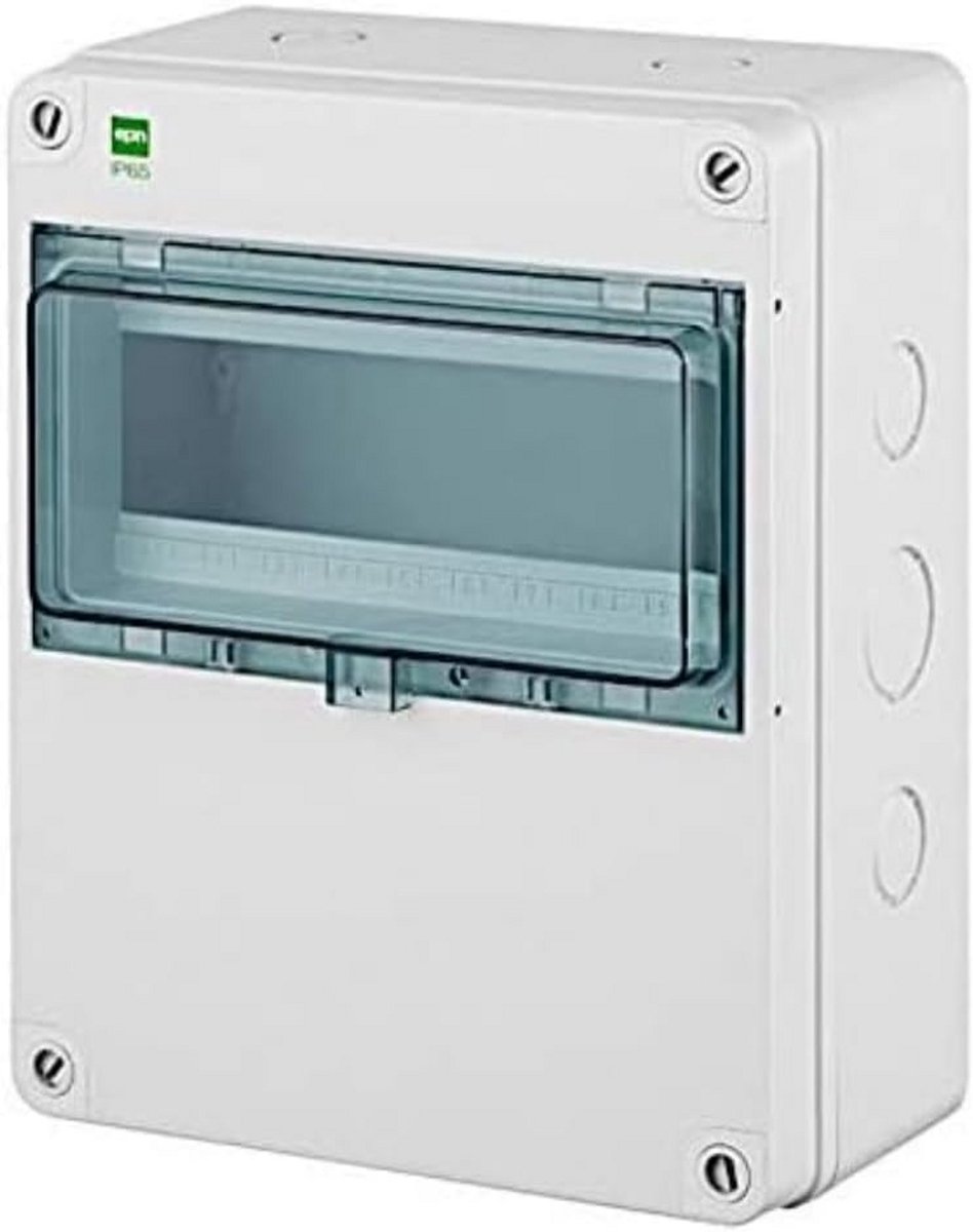 Zekeringkast Opbouw - Verdeelkast Kleine - Elektrische Installatie - Waterdicht IP65 - 13 Modules - Lichtgrijs